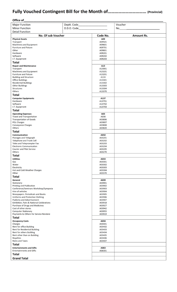 CC Bill Form Page 1