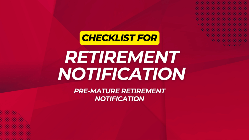 Checklist of Retirement Notification Thumbnail