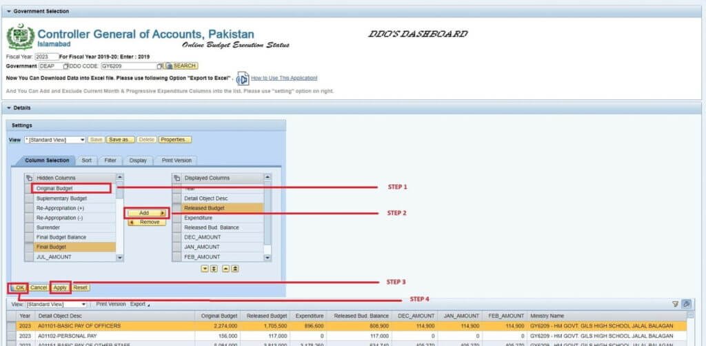 Step-by-step guide to add or remove column