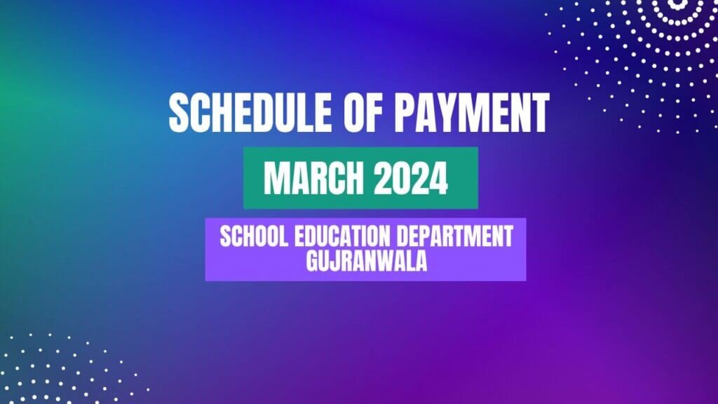 Schedule of Payment March 2024 Thumbnail