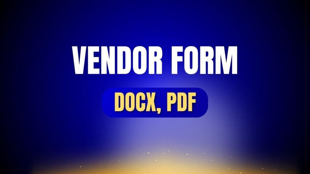 Vendor Form